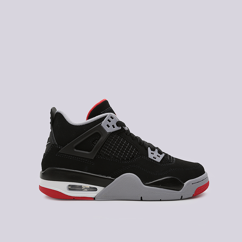 женские черные кроссовки Jordan 4 Retro GS 408452-060 - цена, описание, фото 1